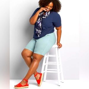 Lane Bryant Seafoam green/blue Bermuda shorts - NWT